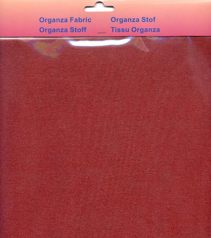 Tissu Organza - Bordeaux - 32 x 96cm