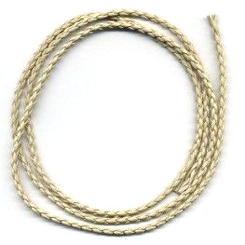 Woven Leather-like Cord - Cream - 3mm x 1M
