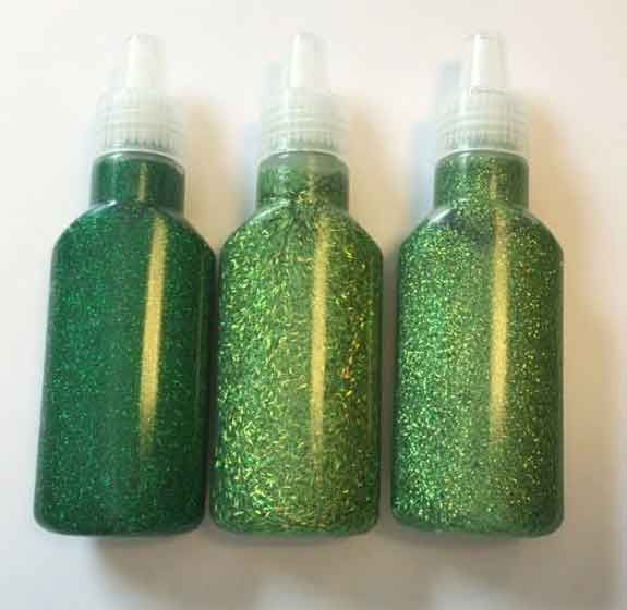 Glitter Glue - Assorti Set - 3x Green
