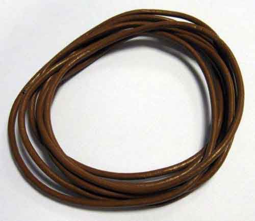Leather Cord - Natural - 3mm - 2M