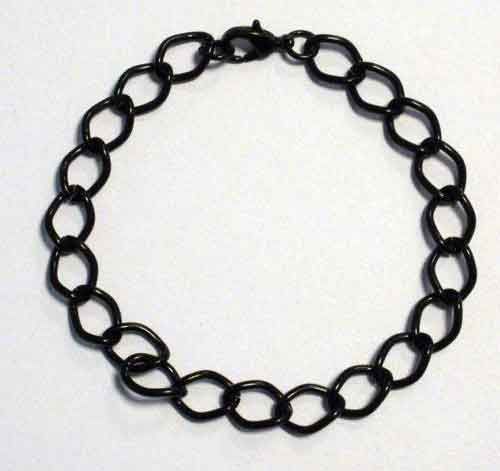 Bracelet with Clasp - 18cm - Black