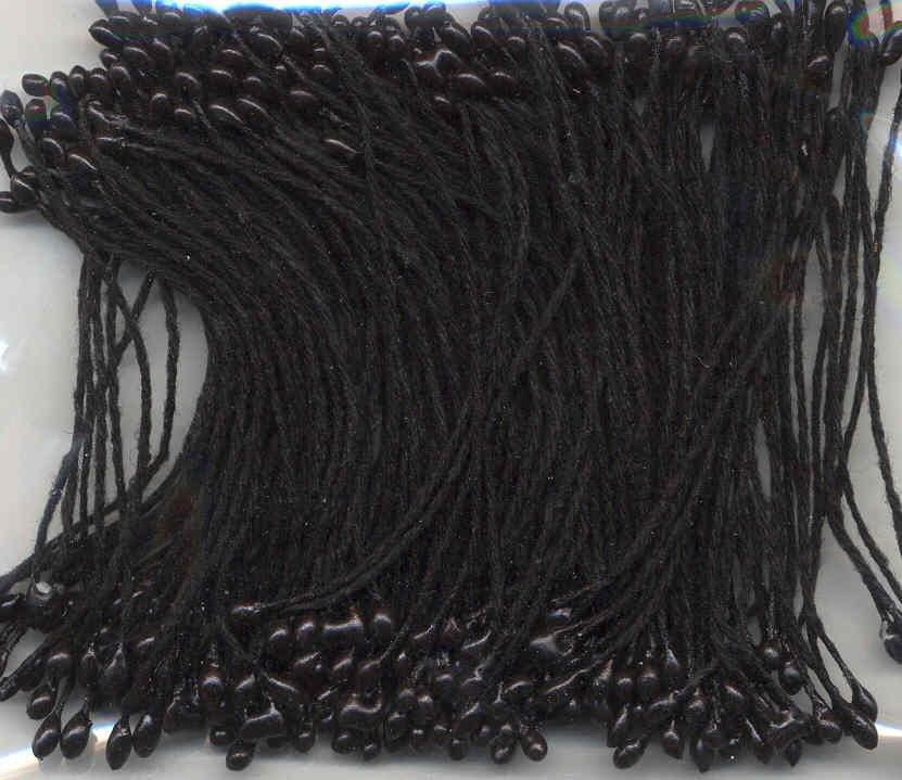 Stamen - Pearlized Black - 1mm - 144pcs