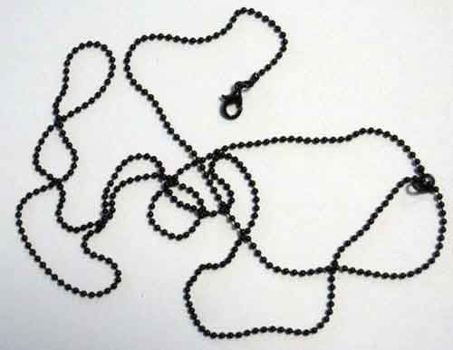 Chain with Clasp - 2,4mm x 80cm - Black