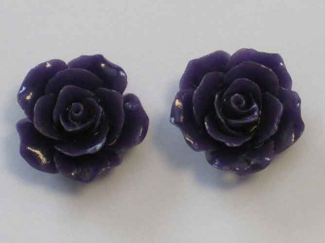 Rose Jewelry Pendant - Purple - 25mm