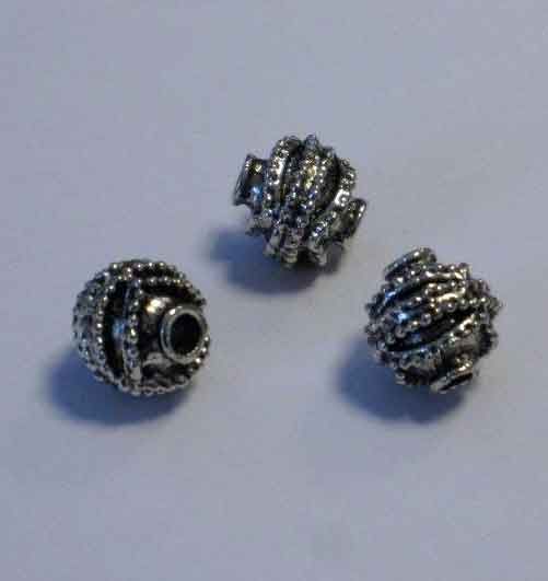 Filigrain Metal Beads - 9,3x9mm - Silver