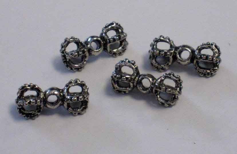 Filigrane Metal Perlen  - 15,6x5,2mm - Silber