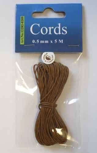 Waxed Cotton Cord - Licht Bruin