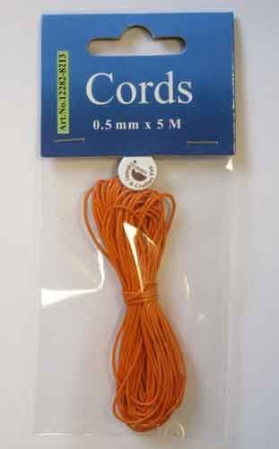 Waxed Cotton Cord - Orange