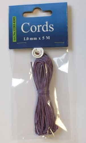 Waxed Cotton Cord - Purple