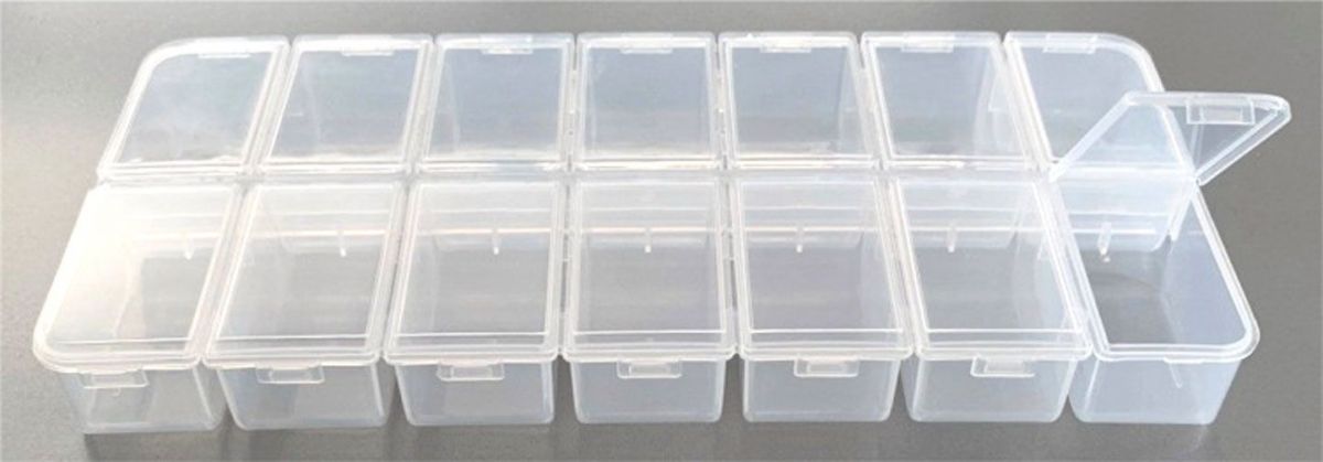 Boîtes Rondes de Rangement - 14 Individual Compartments