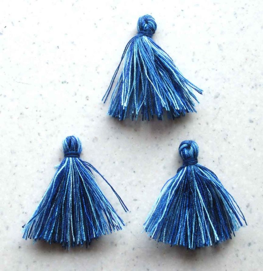 Thread Tassel - Blau - 3cm