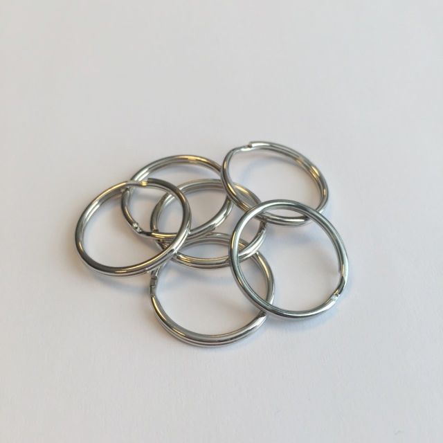 Key Rings - 25mm - Silver