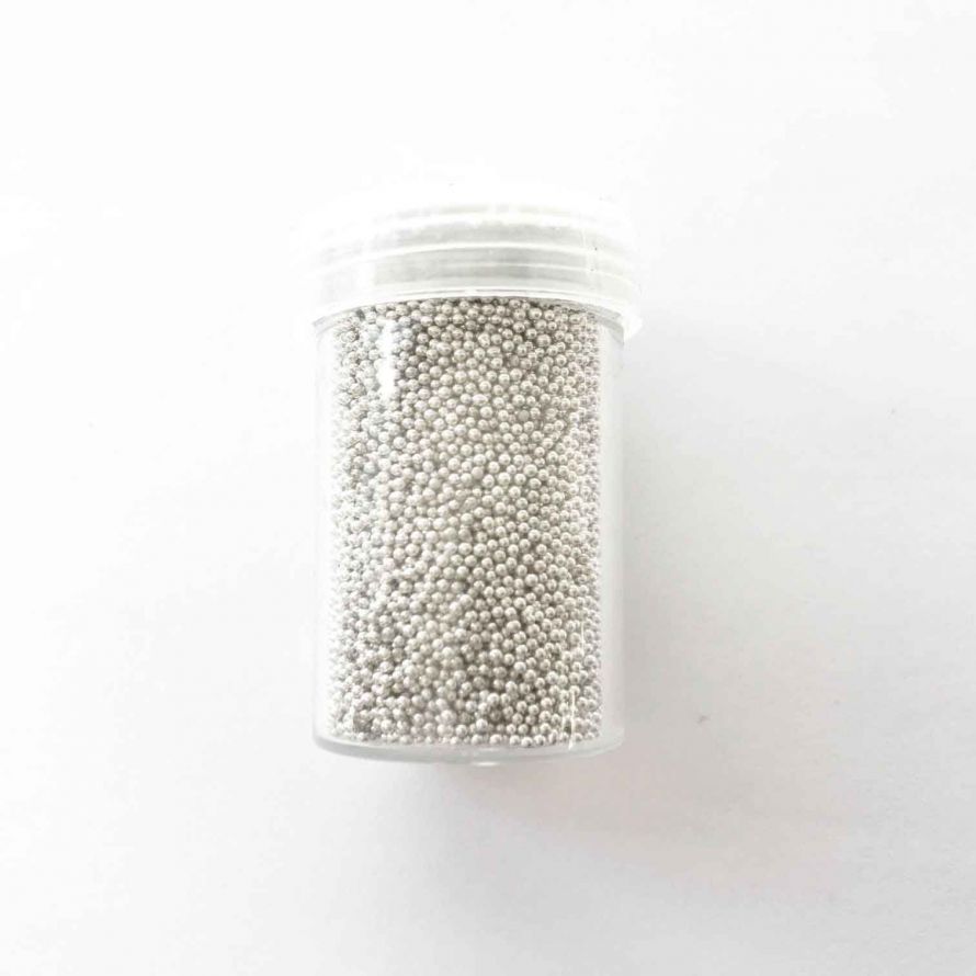 Caviar Kralen zonder gat - 0,8-1mm - Zilver