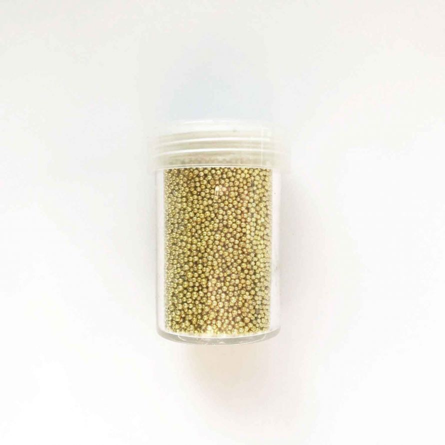 Caviar Perlen - Ohne Loch - 0,8-1mm - Gold