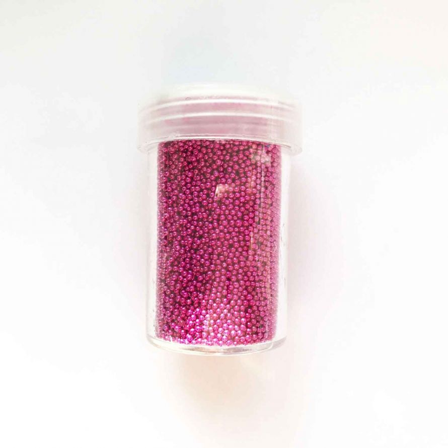 Caviar Perlen - Ohne Loch - 0,8-1mm - Fuchsia