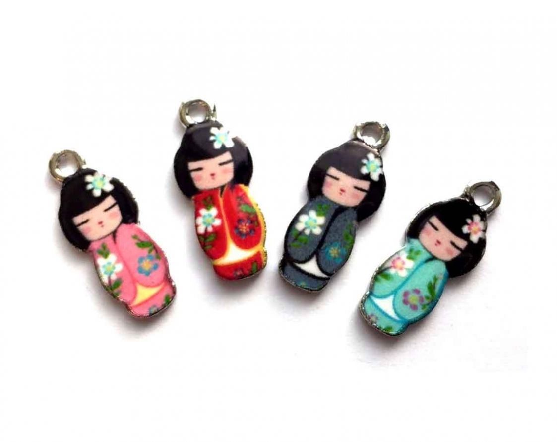 Charms - Japanese Dolls