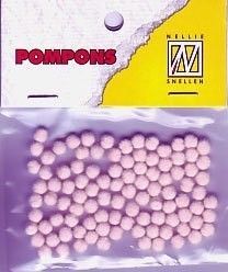 Mini Pom Poms - 3mm - Rose  - 100pcs