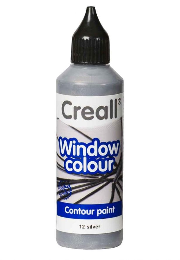 Glas Verf - Contour  - CREALL-GLASS - Windowcolor - Zilver