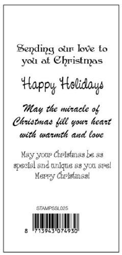 Happy Holidays - Clear Stempel 