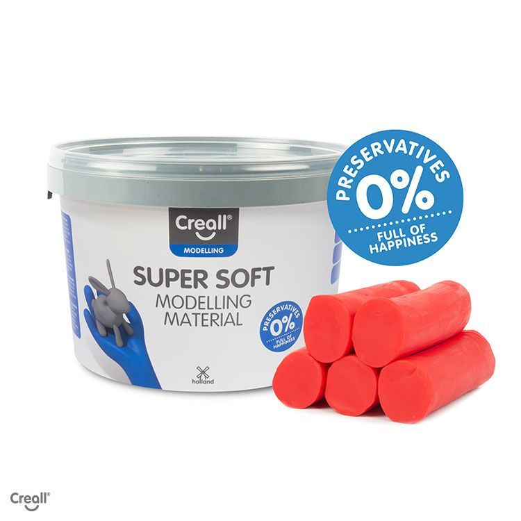 Klei - Creall Super Soft -  Rood  - 1750gram 