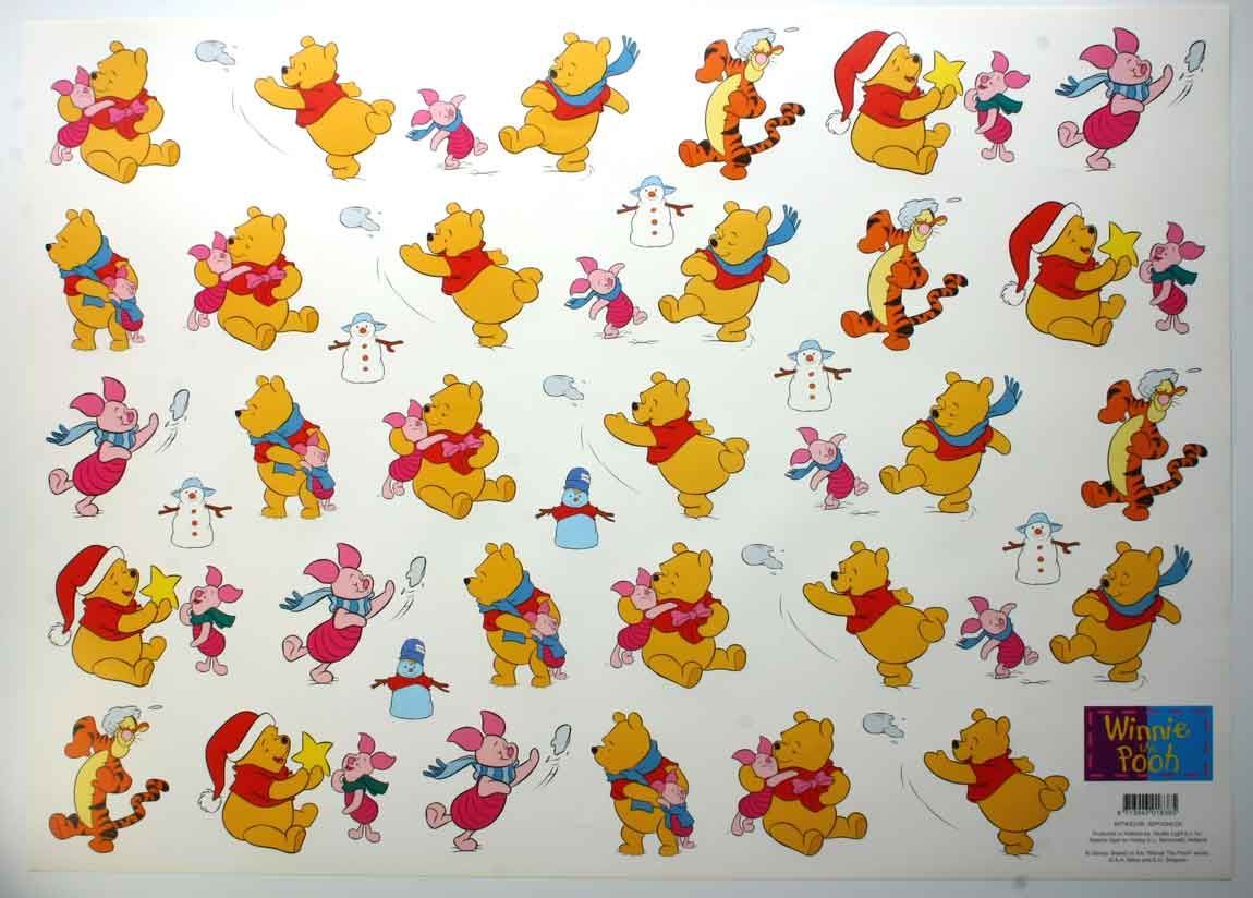 Winnie the Pooh Kerst - 3D Knipvel