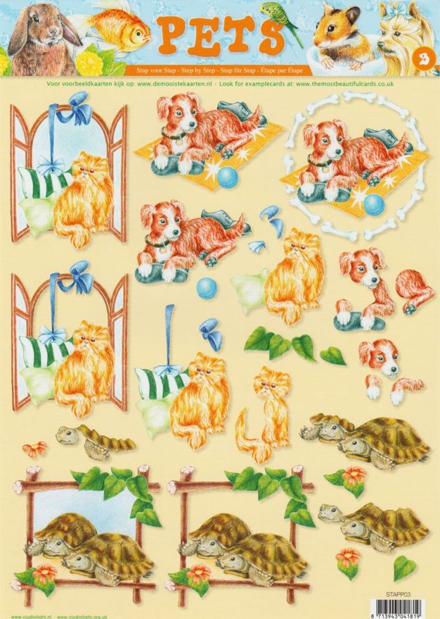 Pets  - 3DA4 Stap voor Stap Knipvel