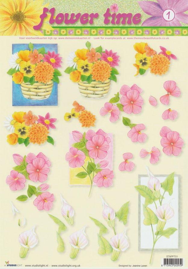 Flower Time - 3DA4 Stap voor Stap Knipvel