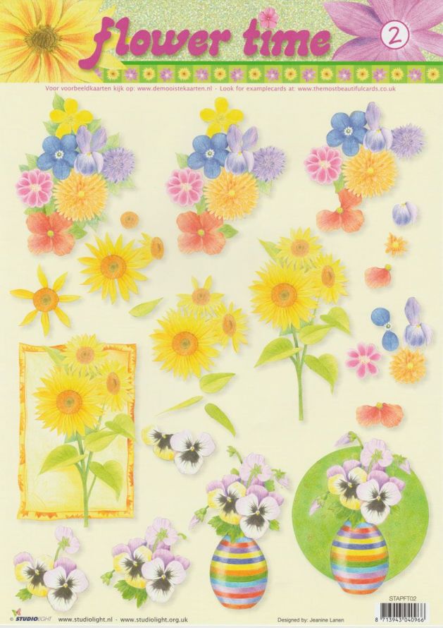 Flower Time - 3DA4 Stap voor Stap Knipvel