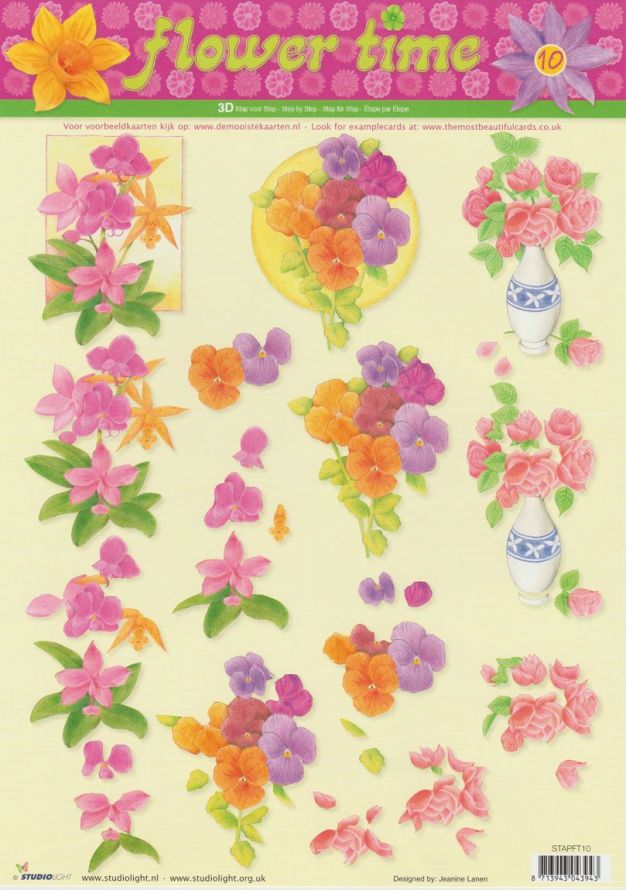 Flower Time - 3DA4 Stap voor Stap Knipvel
