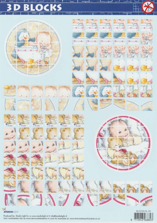 Baby - Blocks - 3DA4 Die-cut Sheets