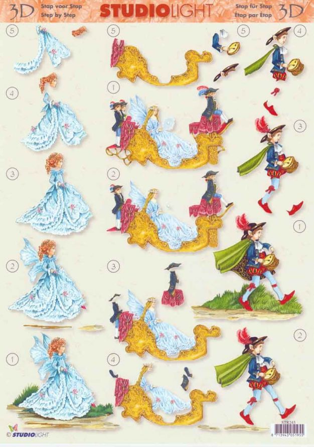 Seasonal Fairies - 3DA4 Step by Step Decoupage Sheet