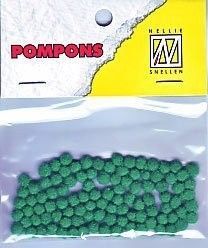Mini Pom Poms - 3mm - Emerald Green - 100pcs 