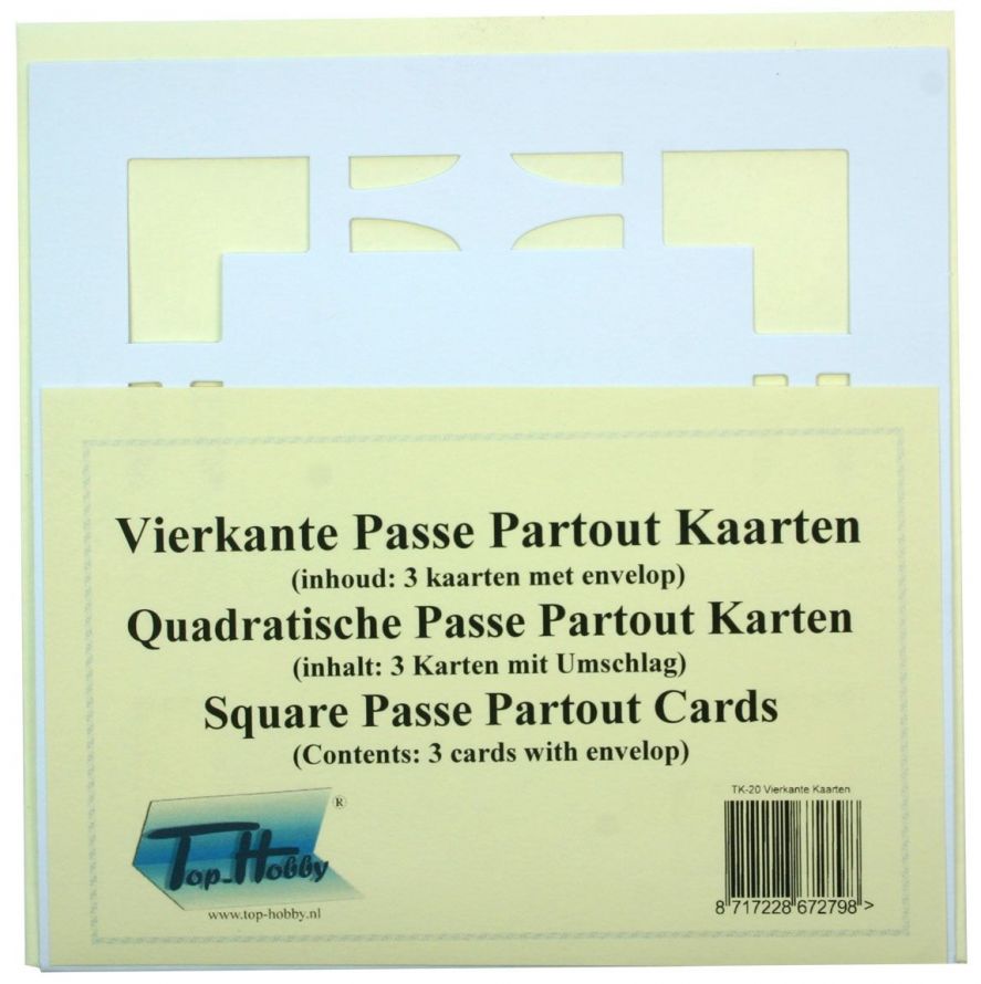 Square Die-Cut Cards - White