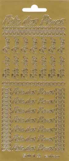 Fêtes des Pères - Peel-Off Sticker Sheet - Gold