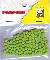 Mini Pom Poms - 3mm - Citron - 100pcs