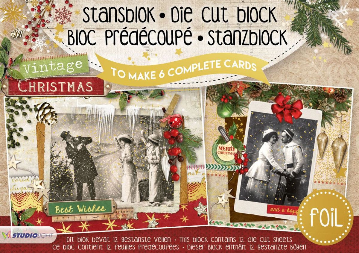 Vintage Christmas - A5 Die-cut Block