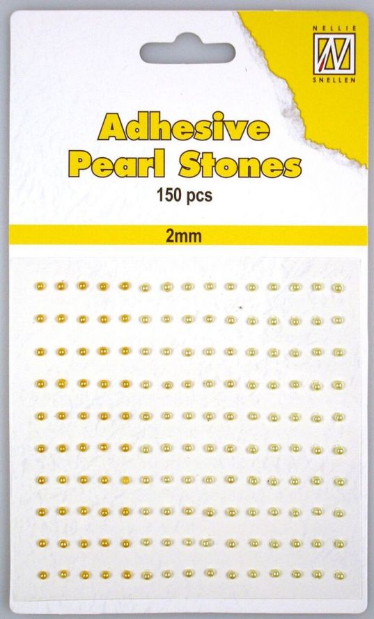 Adhesive Pearl Stones - 2mm - 3 shades of Yellow/Gold - 150pcs