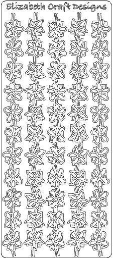 Lines Flowers - Peel-Off Sticker Sheet - Silver