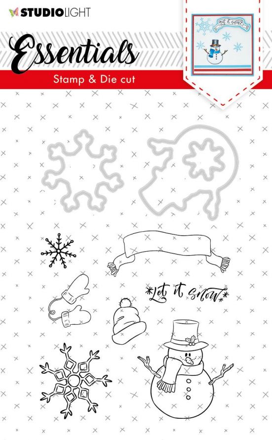 Transparent Stamps and Die-cut Stencil - Essentials Christmas