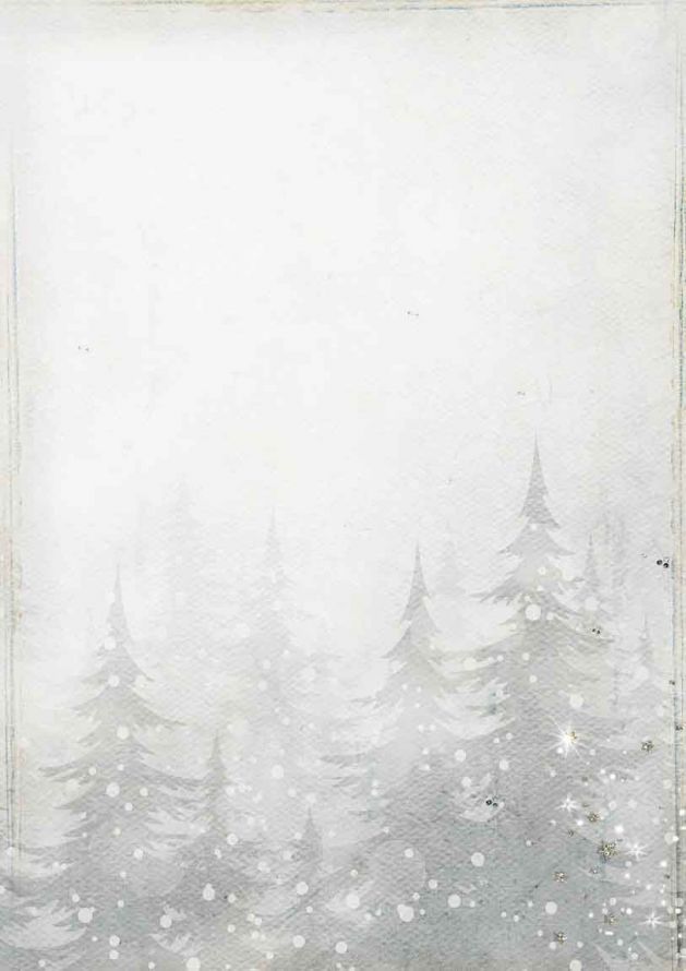 Frozen Forest - Noël - Papier de fond recto verso A4