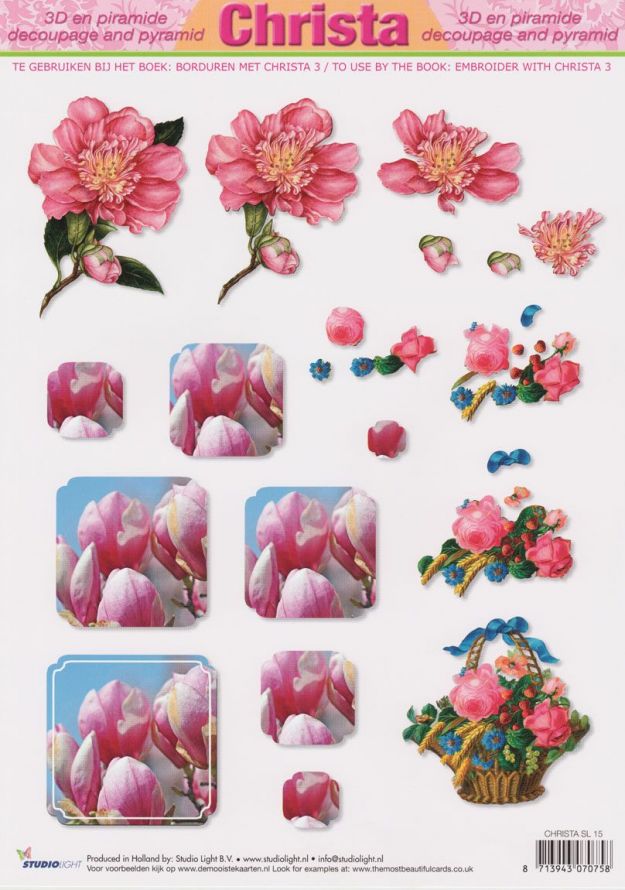 Blumen - 3DA4 Stap für Stap Schneidebogen