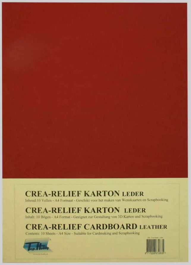 Leather - Crea-Corrugated - Board Package - A4 - Bordeaux