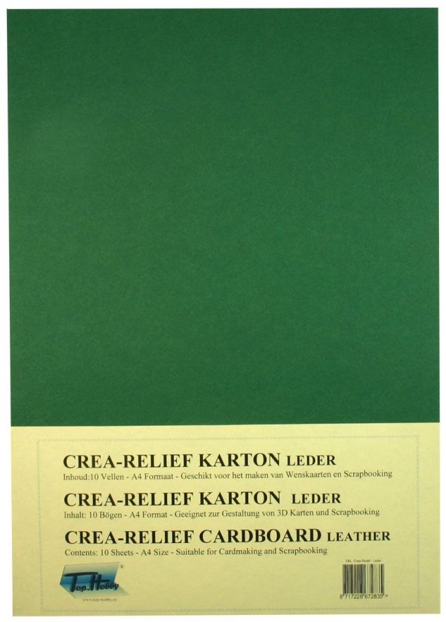 Leather - Crea-Corrugated - Board Package - A4 - Dark Green