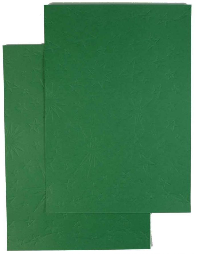 100 Noël Étoile - Crea-Papier Texturé - Carton - A4 - Vert Foncé