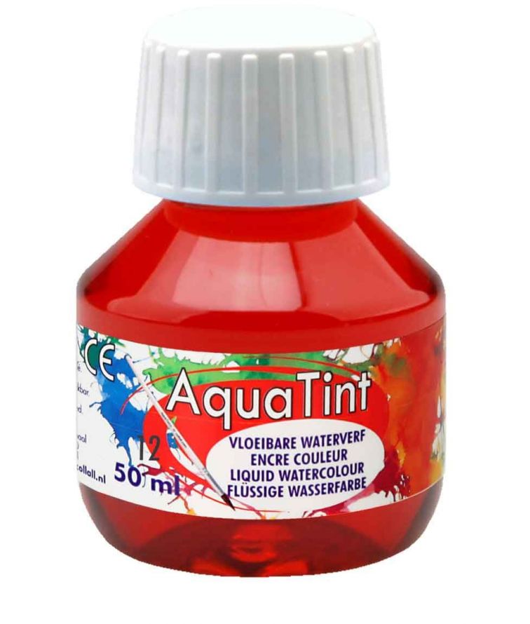 Aqua Tint - Aquarelle Peinture - Rouge Foncé - 50ml