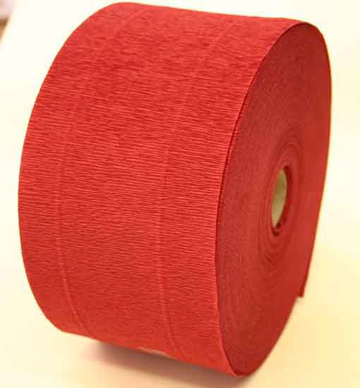 Papier Crépon - Rouge - 10cm x 30M