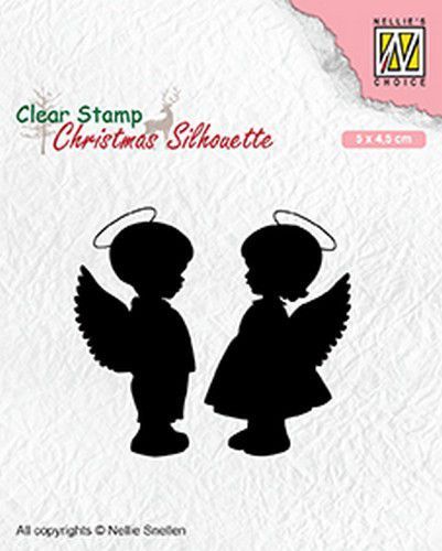 Transparante Stempel - Silhouette - Angelboy and Girl