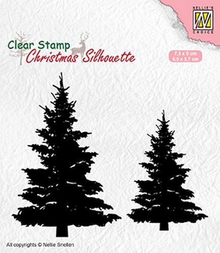 Clear Stamp - Silhouette - Fir Trees