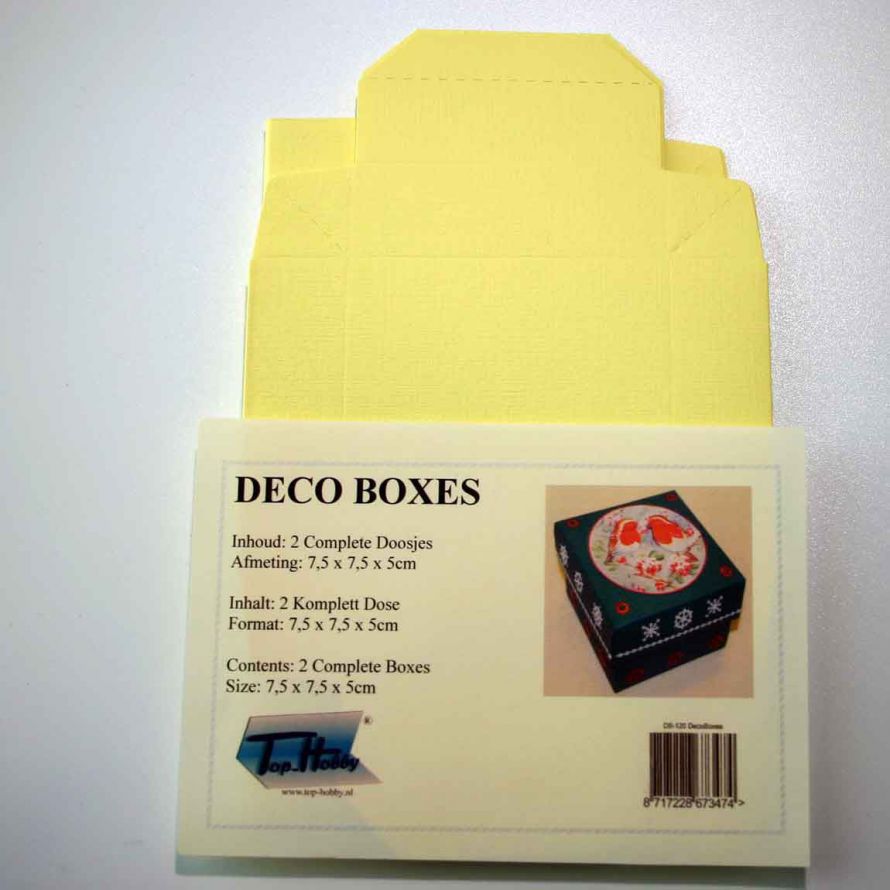 Deco Boxes Package - Square - Light Yellow