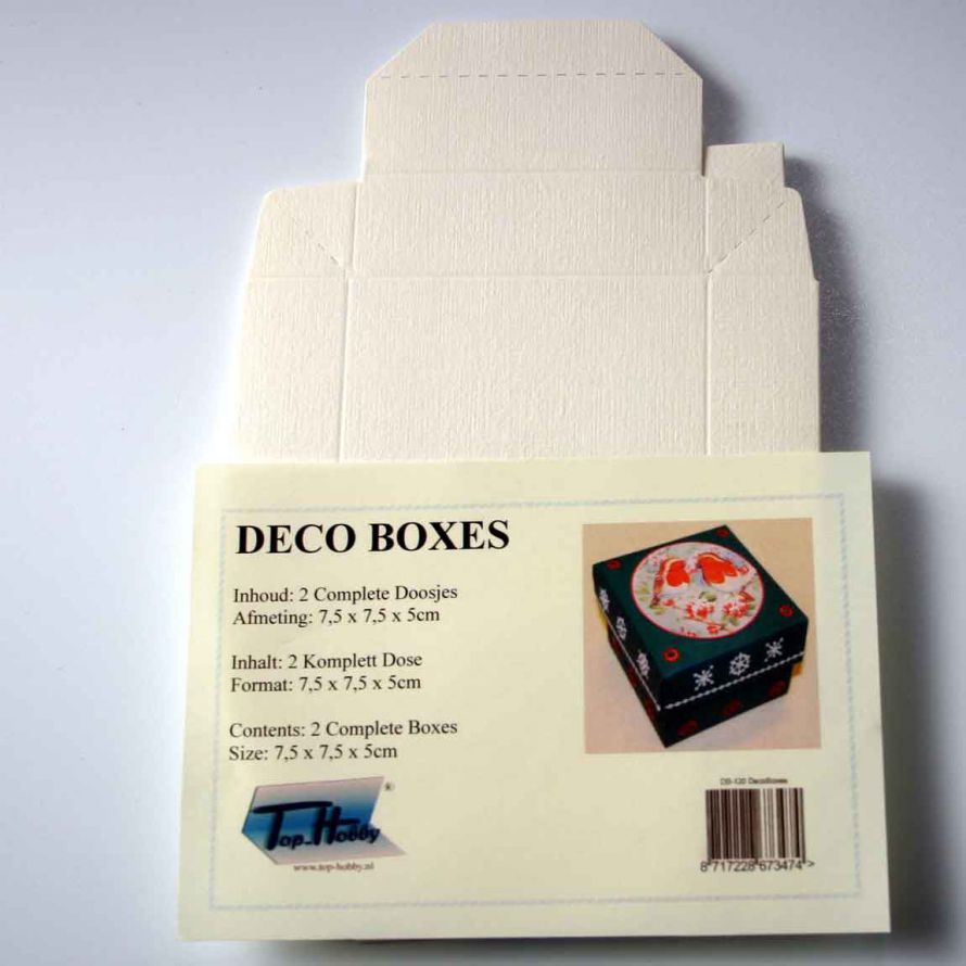 Deco Boxes Packung - Quadratische Dose - Elfenbeinweiß